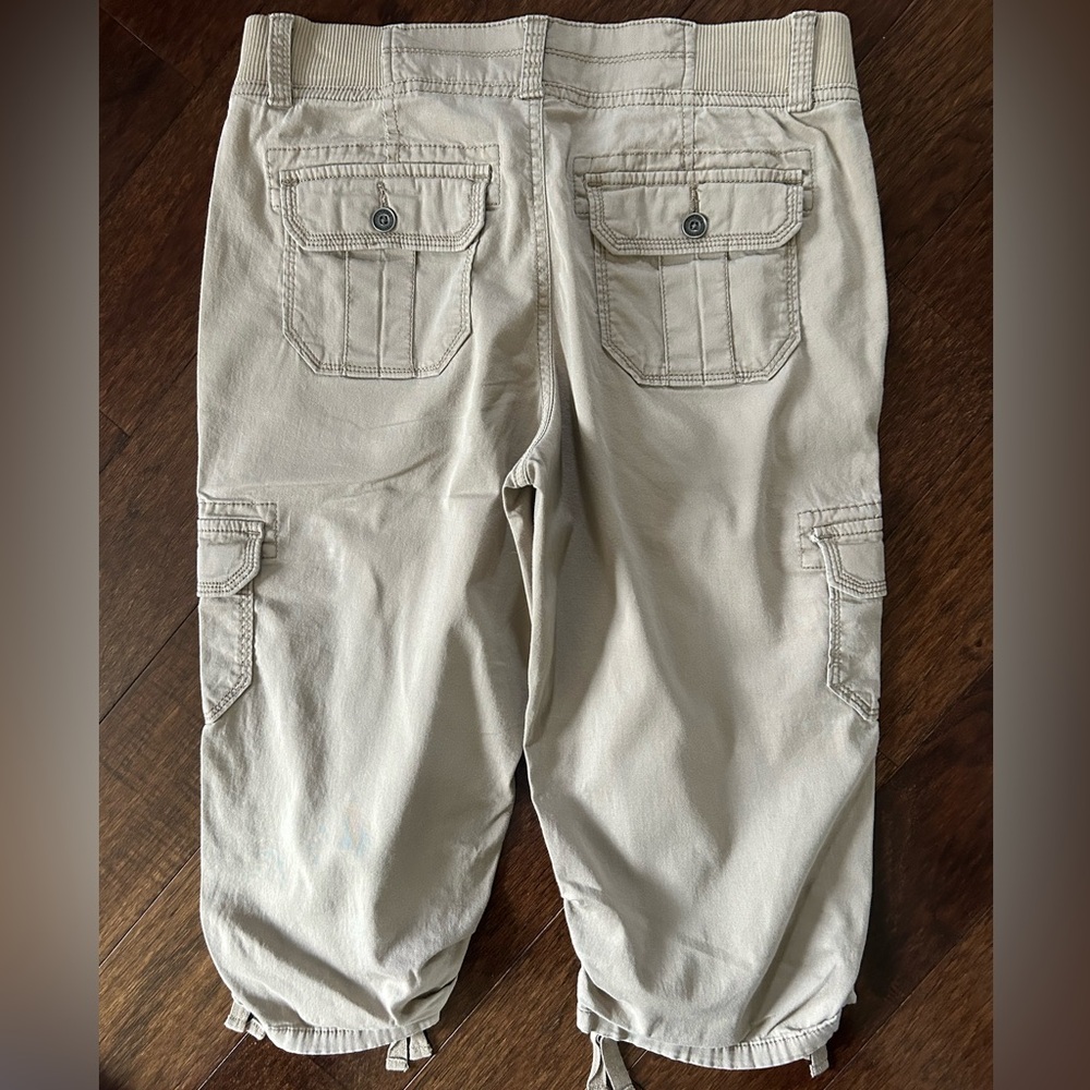 WOMENS KHAKI SONOMA MODERN SKIMMER PANTS SIZE 4